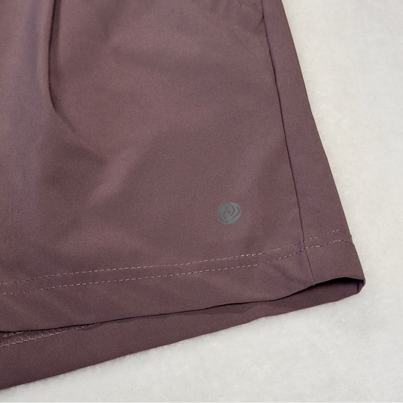 Apana Womens Medium Pleated Shorts Athleisure Pockets bow Mauve Purple - Picture 3 of 11